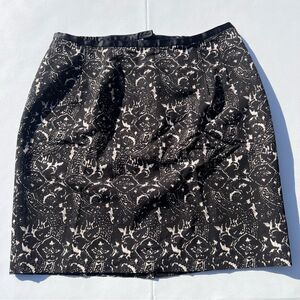 Talbots Black and White Pencil Skirt